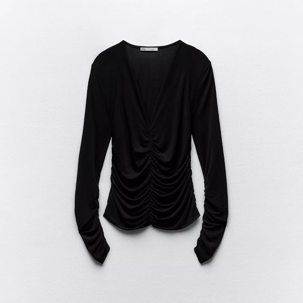 Zara Sheer Black Top
